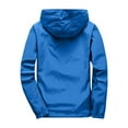 thumbnail image 4 of Nestiefly Rain Jacket Men Hoodies Waterproof Windbreaker, Lightweight Hooded Raincoat for Daily Casual Royal Blue 5XL, 4 of 4