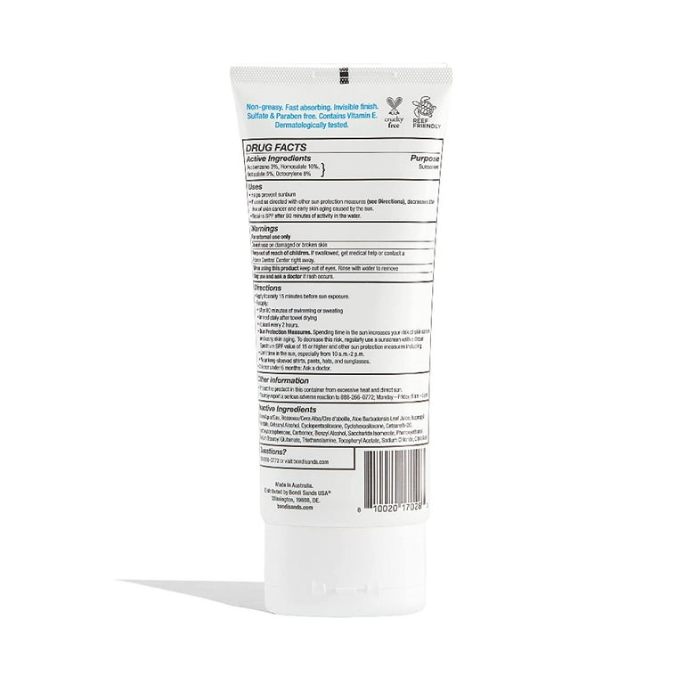 Bondi Sands Fragrance Free Sunscreen Body Lotion SPF 50