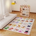 thumbnail image 2 of Janvonne Animal Alphabet Kids Area Rug - Soft ABC Learning Carpet, Non-Slip Washable Play Mat for Nursery Playroom Bedroom,5'x7',beige, 2 of 9