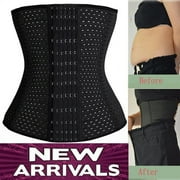 Lilvigor Waist Shapers Women's Waist Cincher Trainer, Adjustable Tummy Control Corset, Black