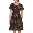 thumbnail image 1 of Balery Floral Vestidos sueltos de manga corta para mujer, vestidos de verano 2025, vestidos casuales de corte A con vuelo., 1 of 6
