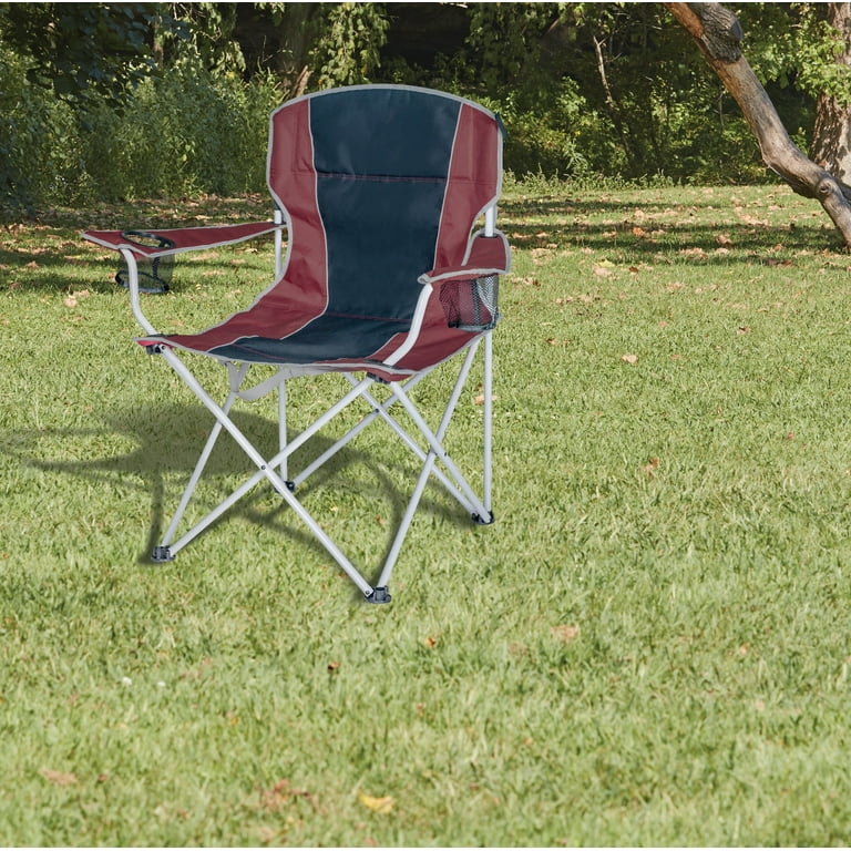 Ozark Trail Oversized Quad Chair with Cup Holders Red Balm