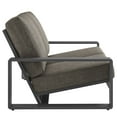 thumbnail image 5 of Lounge Loveseat Sofa, Gray, Aluminum, Outdoor Patio Balcony Cafe Bistro Garden Hospitality Restaurant, Modern Contemporary, HB37965, 5 of 9