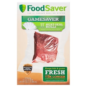 FoodSaver GameSaver 11" x 16' Vacuum Seal Rolls, 6-Pack