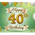 thumbnail image 4 of Golden 40th Birthday Backdrop Banner Party Decoration with Balloons Props for Birthday Celebrations Party Supplies Photography Background Decorations, 4 of 8