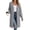 Gray, variant on Women’s Solid Open Front Long Cardigan, Casual Long Sleeve Duster Coat with Side Pockets, Lightweight Knit Outerwear Gray 2XL