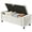 Beige, variant on 46" Storage Ottoman Bench with Hidden Compartment & Side Pocket,400 lbs Capacity,Safety Hinge,Multi-Functional End of Bed/Entryway Storage,Beige