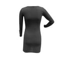 thumbnail image 5 of Samickarr Fall Dresses For Women Plus Size Mini Dress Long Sleeve Women's Sexy Solid Buttock Wrapping Long-sleeved Sheath Tight Dress, 5 of 5