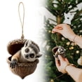 thumbnail image 4 of Aoyunhp 1Pc Forest Animal Series Christmas Ornaments,Cute Animal Christmas Ornaments,2D Flat Acrylic Hanging Pendant Creature Raccoon Hedgehog Decor,Christmas Tree Decorations for Home Holiday, 4 of 5