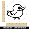 thumbnail image 2 of Cute Kawaii Blushing Duck Egg Chicken Rubber Stamp - Small 3/4 Inch, 2 of 7