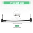 thumbnail image 2 of Uxcell 6 Pcs Guitar Patch Cables 10 Inch Pedal Board Cord 1/4 Inch Injection Round Head TS Right Angle Guitar Patch Effect Cable Cord for Instrument Effect Pedal Mixing Console, Black, 2 of 6