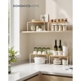 thumbnail image 2 of Estante Organizador, Juego de 2 Estantes para Mostrador, Organizador Cocina, Especiero, Apilable, Metal y Bambú, Beige Natural, 2 of 7