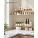 thumbnail image 2 of Estante Organizador, Juego de 2 Estantes para Mostrador, Organizador Cocina, Especiero, Apilable, Metal y Bambú, Beige Natural, 2 of 7