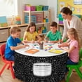 thumbnail image 4 of Teacher Desk Skirt Table Skirt for Class, Stationery | Composition Notebook Ruffled Tablecloth for Office Bookcase Party Decorations, 4 of 6