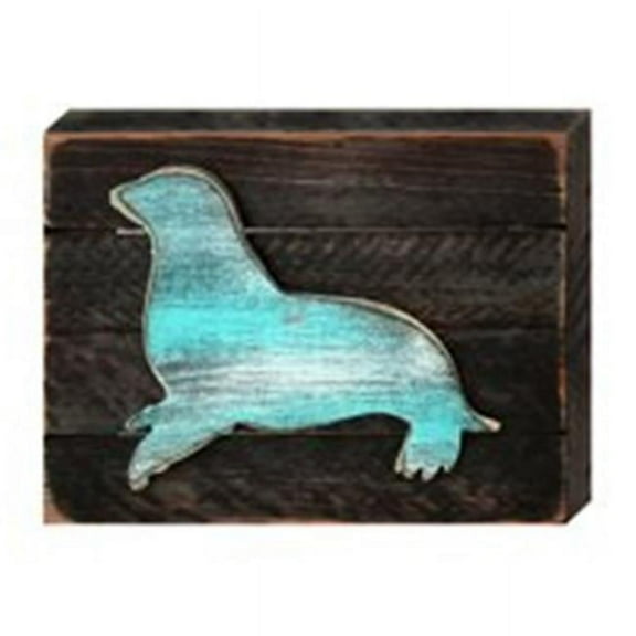Designocracy 98532-18 Coastal Sea Lion Art on Board Wall Decor