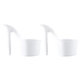 thumbnail image 1 of fastboy Pot de Fleurs Talon Haut en Forme Table de Jardin Ornements d'Extérieur Patio Intérieur Blanc, 1 of 1