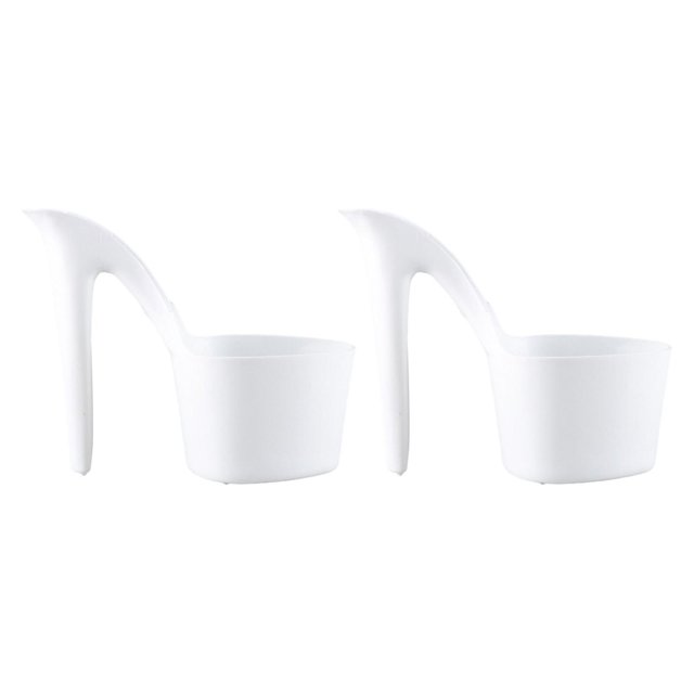 fastboy Pot de Fleurs Talon Haut en Forme Table de Jardin Ornements d'Extérieur Patio Intérieur Blanc