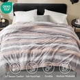 thumbnail image 2 of Ultra-Soft Poly Fur, Reversible Plush, All Season & Lightweight Fuzzy Blanket for Bed, Couch & Sofa, Zuri, King/Cal King Blush/Grey, 2 of 6