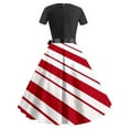 thumbnail image 3 of Fshaion Robe d'Été pour Femmes 2024 Grande Taille Décontractée Imprimé Floral Manches Courtes Col Rond Robe Longueur Genou Liquidation à Moins de 10!, 3 of 3