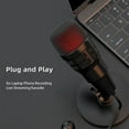 thumbnail image 3 of TFixol RGB Gradient USB Condenser Microphone with 180° Rotation, Noise Reduction for PC Gaming & Streaming, Plug & Play, 5/8" Thread, V3Pro, Black, 3 of 6