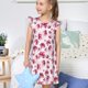 thumbnail image 4 of Fotbe Lilies Flowers Vestido de Dormir para Niñas de 3 a 10 Años, Mangas Cortas, Estilo Princesa, Pijama Camisón con Mangas Voladas-Medium, 4 of 6