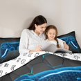 thumbnail image 5 of Manfei Teens Adults Honeycomb Gamer Bedding Comforter Set 2pcs,Video Game Twin Comforter Sets Microfiber,Geometric Hexagon Breathable Bedding Set,Super Cozy Room Decor,Reversible, 5 of 8