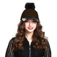 thumbnail image 4 of Women's Wool Blend Baseball Cap with Faux Fur Pompom, 4 of 26