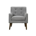 thumbnail image 4 of Ryder Mid Century Modern Steel Gray Woven Fabric Button Tufted Armchair, 4 of 4