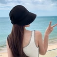 thumbnail image 7 of Helii Wide Brim Bucket Hat – UPF 50+ Fisherman Hat with Ponytail Hole, Lightweight Quick Dry Breathable Sun Hat for Men Women, Foldable Adjustable Outdoor Cap Black,One Size, 7 of 7