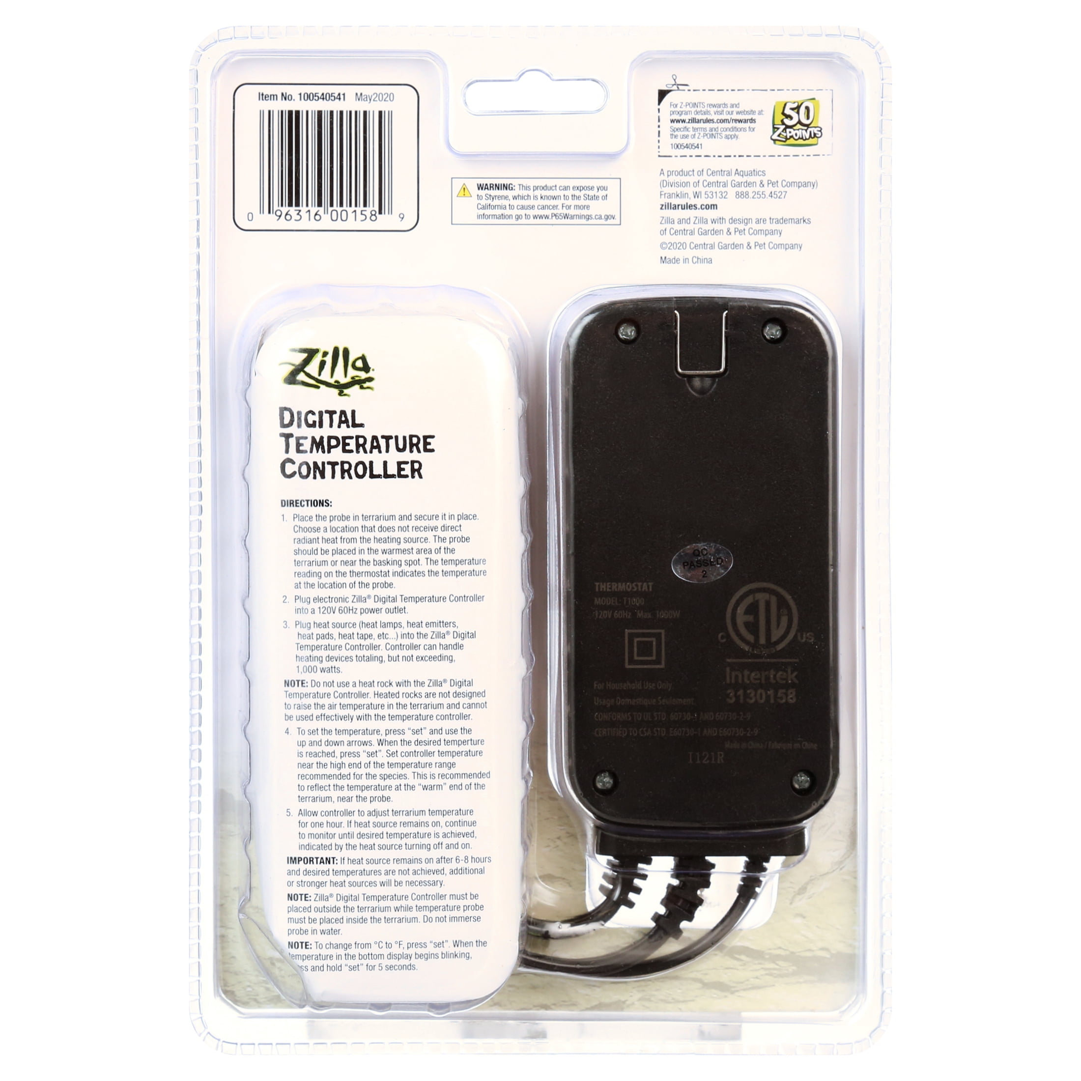 Zilla Digital Temperature Controller 1000 watt