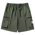 thumbnail image 5 of Cargo Shorts for Men Summer, Men's Loose Fitting Athletic Casual Pants And Sportswear Pants, Green M, 5 of 5