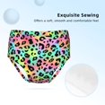 100 Cotton Girls Underwear, Trendy rainbow Leopard cool Soft Toddler