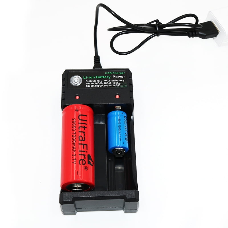 Battery Charger Li-ion Battery Rechargeable Double for For 18650 16340 14500 