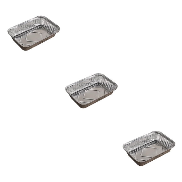 Cateissary 10 piezas de sartenes de papel de aluminio, contenedores para llevar, contenedor de alimentos de gran capacidad, para hornear, Type1 NO1