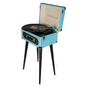 Proscan Bluetooth Belt-Drive Suitcase-Style Retro Turntable with FM Radio and Stand, Blue, PRC894-BLUEPT