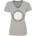 thumbnail image 3 of Inktastic Volleyball Gifts for Girls Women's V-Neck T-Shirt, 3 of 5