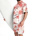 thumbnail image 3 of Hawaiian Shirt for Men, Mens 2 Piece Outfits, Mens Beach Outfit, Pink Beautiful Peach Blossom Spring, Men Summer Outfits, 3 of 6