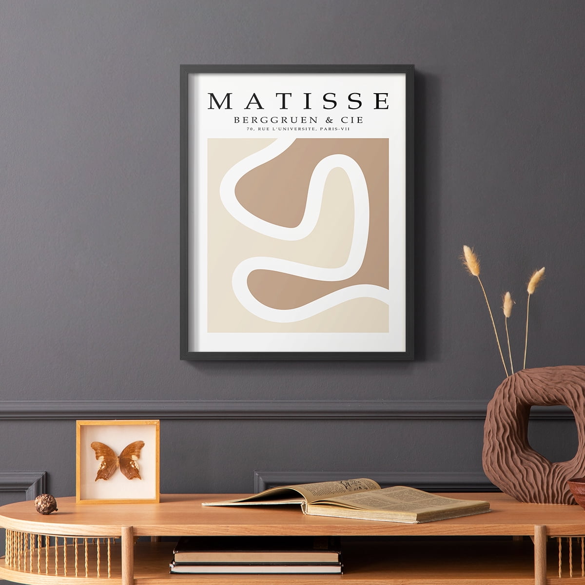 Matisse CCCXLVI in Black Solid Wood 11 x 14 Framed Print