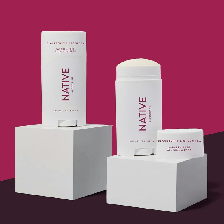 Native Blackberry & Green Tea デオドラント×2個 Native Deodorant, Blackberry & Green Tea, Aluminum Free, for