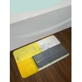 thumbnail image 2 of Grey and Yellow Bath Mat, Street Art Modern Grunge Abstract Design Squares, Non-Slip Plush Mat Bathroom Kitchen Laundry Room Decor, 29.5 X 17.5 Inches, White Charcoal Grey and Pale Yellow, Ambesonne, 2 of 2