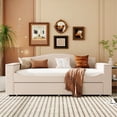 thumbnail image 2 of Upholstered Twin Daybed with Bluetooth and Trundle / Perfect for Sleepovers and Compact Apartments, 2 of 2