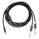 thumbnail image 2 of Cable de audio de 3,5 mm a 6,35 mm x2 Cables de audio Conector jack estéreo de 3,5 mm a 2 conectores mono de 6,35 mm 3m, 2 of 9