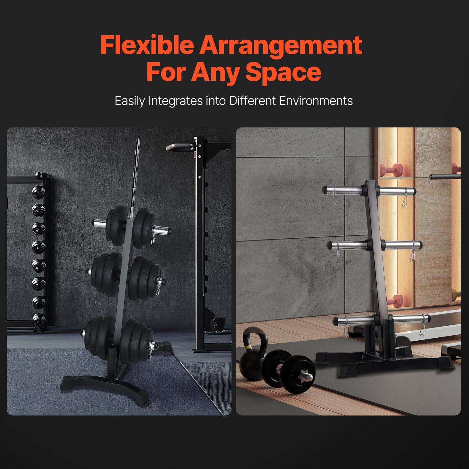 CAP Barbell 2-Inch Weight Plate and Barbell Storage Rack, Holds 1000 lbs, Organize Your Home Gym