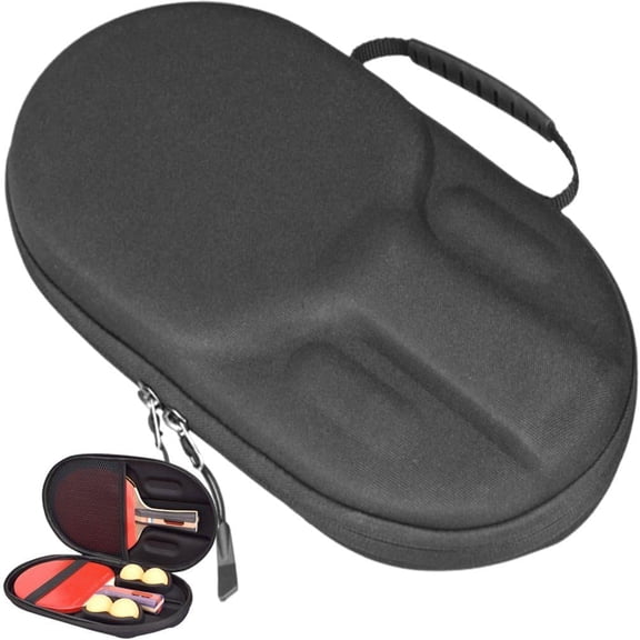 Pingpong Paddle Case Hard Shell Table Tennis Racket Case Pingpong Paddle Carry Case Pingpong Bat Cover Fit for 2 Paddles and 4 Balls