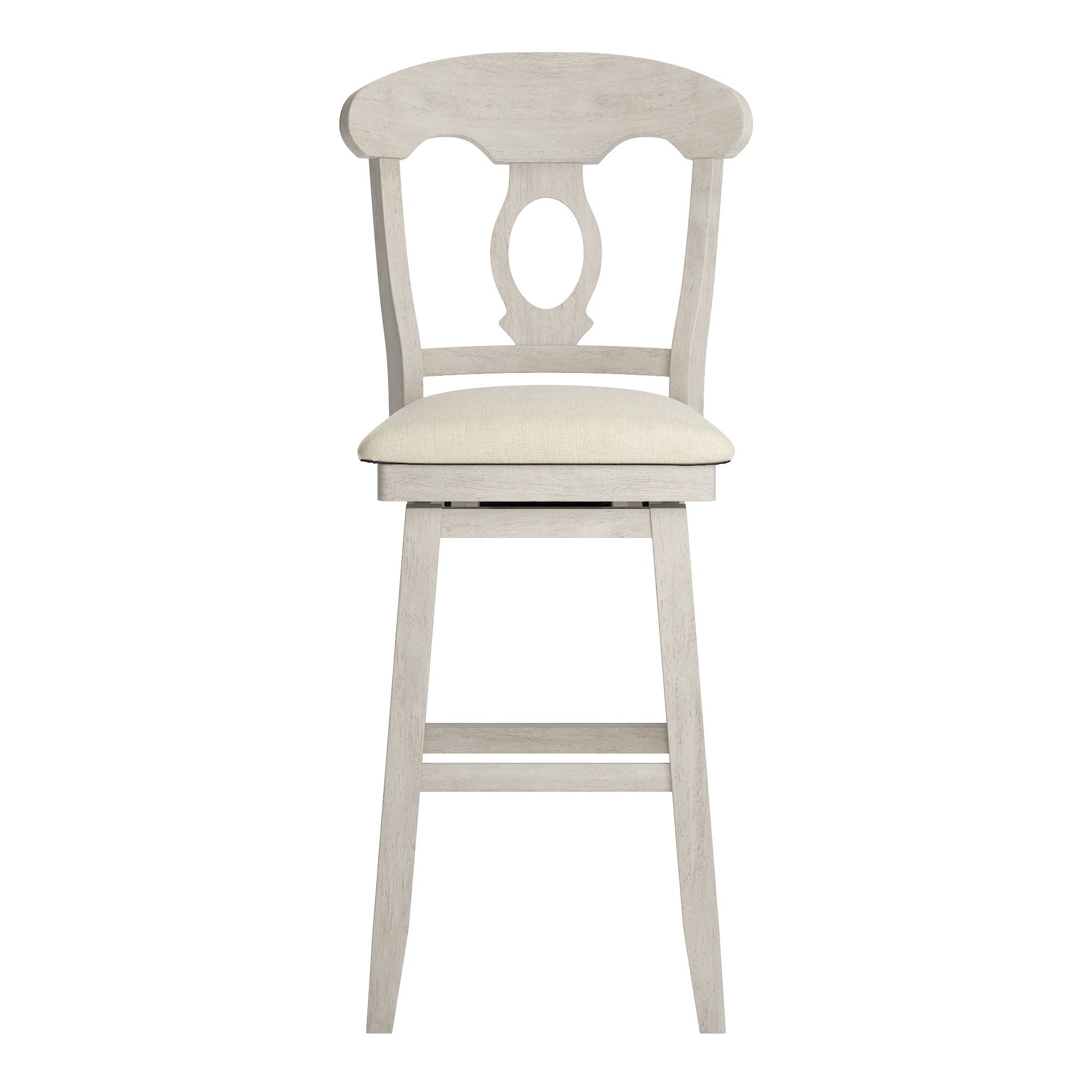 Weston Home Sheena Napoleon BackWood Swivel Bar Stool, Antique White