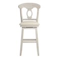 thumbnail image 3 of Weston Home Sheena Napoleon BackWood Swivel Bar Stool, Antique White, 3 of 5