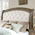 thumbnail image 3 of Furniture of America Racha Transitional Wood Tufted King Bed in Natural Tone, 3 of 4