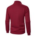 thumbnail image 4 of Winter Men's Sweatshirts Quarter Zip Pullover Running 1/4 Zip Long Sleeve Fall Sweaters Wine L, 4 of 4