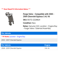thumbnail image 2 of Purge Valve - Compatible with 2005 - 2009 Chevy Equinox 3.4L V6 2006 2007 2008, 2 of 2