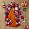 thumbnail image 6 of MQLKF Women's Plaid Lined Jacket Button Up Fuzzy Shirt Checkered Long Sleeve Flannel Blouse Comfortable Casual Elegan Fashionable Women's Short Sleeve Top, 6 of 6